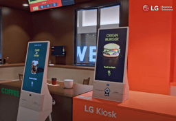 LG ISE 2022 with LG Kiosk, Outdoor Menu Boards