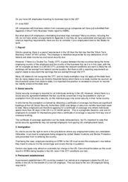 Do you have UK employees travelling for business trips to the US?