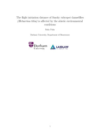 Research Outcome: The flight initiation distance of Smoky rubyspot damselflies (Hetaerina titia) is affected by the abiotic environmental conditions