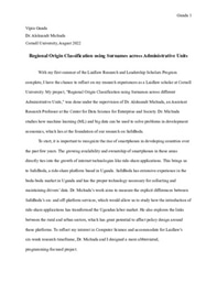 Regional Origin Classification using Surnames across Administrative Units