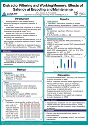 Distractor Filtering and Working Memory: Effects of Saliency at Encoding and Maintenance 