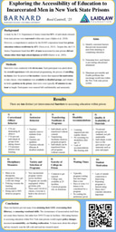 Poster: Exploring the Accessibility of Education to Incarcerated Men in NY State Prisons