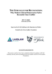 The Struggle for Recognition: Why Modern Liberal Democracies Fail to Reconcile Class Conflict