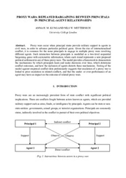 Proxy Wars: Repeated Bargaining between Principals in Principal-Agent Relationships