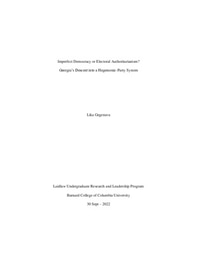 Gegenava – Research Paper