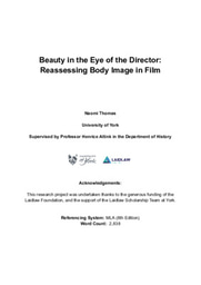 Beauty in the Eye of the Director: Reassessing Body Image in Film