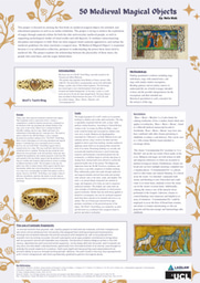 50 Medieval Magical Objects Research Poster