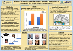 Research Poster- Acquired prosopagnosia and provoked overt face recognition: is variation the key to neural face representation?