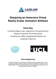 Designing an Immersive VR avatar animation software