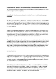 Chinese New Year: Saddle up for Chinese political uncertainty in the Year of the Horse