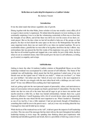 Reflections of Leadership Development as a Laidlaw Scholar