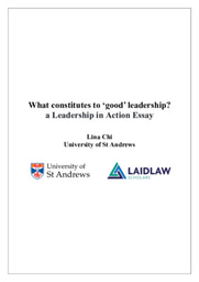 What constitutes to 'good' leadership? LiA essay