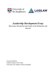 Leadership Development Essay: Becoming a Researcher and Leader in the Humanities and Beyond