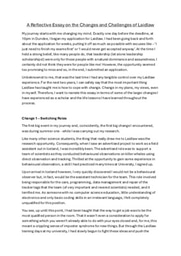 A Reflective Essay on the Changes and Challenges of Laidlaw