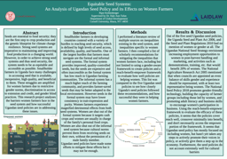 Poster: An Analysis of Ugandan Seed Policy and Its Effects on Women Farmers