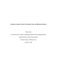 Laidlaw Literature Review: Ghanaian Secondary Students’ Education, Labor, and Migration Outcomes (1)