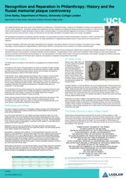 Recognition and Reparation in Philanthorpy: History and the Rustat memorial plaque controversy