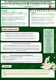 Research Poster on Energy Policy Harmonisation and Energy Transition in EU