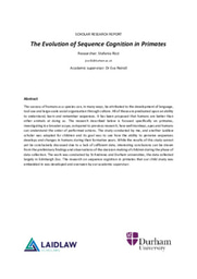 Research Report: The Evolution of Sequence Cognition in Primates
