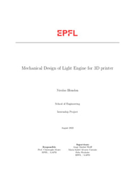 Research Report: Mechanical Design of a Light Engine for 3D printer