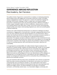 Experience Abroad Reflection