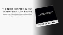 A New Chapter for Bose Professional