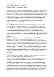 Reflection: Summer 1 Research 2023