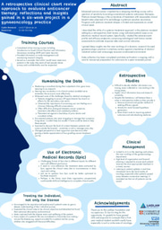 A retrospective clinical chart review approach to evaluate anticancer therapy - Research Poster - Caitlin McIntosh