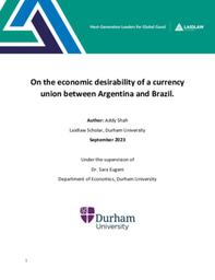 Research Report - On the economic desirability of a currency union between Argentina and Brazil.