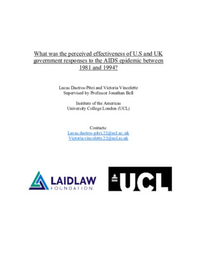 What was the perceived effectiveness of U.S and UK government responses to the AIDS epidemic between 1981 and 1994?