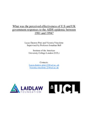 What was the perceived effectiveness of U.S and UK government responses to the AIDS epidemic between 1981 and 1994 ?