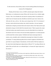 The British Fiscal-Military State During the American War of Independence
