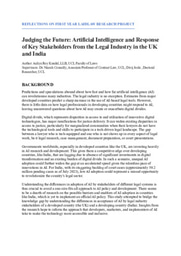 Reflections: Judging the Future-Artificial Intelligence and Law 