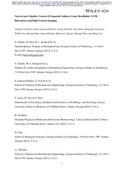 Preprint: Non-Invasive Quality Control of Organoid Cultures Using Mesofluidic CSTR Bioreactors and High-Content Imaging