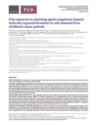 Prior exposure to alkylating agents negatively impacts testicular organoid formation in cells obtained from childhood cancer patients
