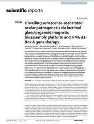 Sci Rep . 2024 Sep 18;14(1):21784. doi: 10.1038/s41598-024-73101-8. Unveiling senescence-associated ocular pathogenesis via lacrimal gland organoid magnetic bioassembly platform and HMGB1-Box A gene therapy