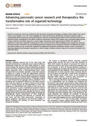 Advancing pancreatic cancer research and therapeutics: the transformative role of organoid technology