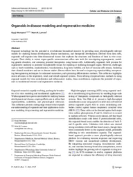 Organoids in disease modeling and regenerative medicine
