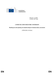 Communication doc: European Commission Roadmap towards phasing out animal testing for chemical safety assessments