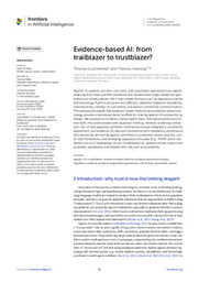 NEW Article: Evidence-based AI: from trailblazer to trustblazer?