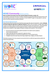 WORC.Community Interview Summary-Dr Tamas Korcsmaros-Imperial Organoid Facility