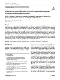 Characterizing pancreatic cancer-associated fibroblast heterogeneity in vascular microphysiological systems