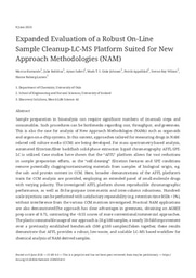 Expanded Evaluation of a Robust On-Line Sample Cleanup-LC-MS Platform Suited for New Approach Methodologies (NAM)
