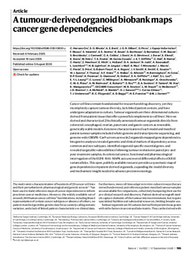 A tumour-derived organoid biobank maps cancer gene dependencies