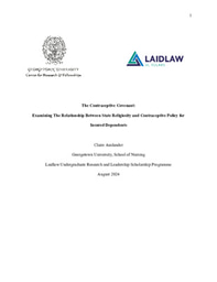 Research Paper - Examining The Relationship Between State Religiosity and Contraceptive Policy