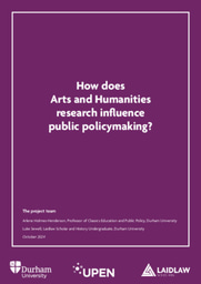 How does Arts and Humanities research influence public policymaking?