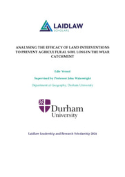 Research Report: Analysing the efficacy of land interventions to prevent agricultural soil loss in the Wear catchment