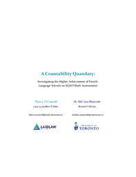 A Countability Quandary: Investigating the Higher Achievement of French-Language Schools on EQAO Math Assessments