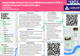 Poster-Mapping Mentoring in the Local Media Ecosystem in UCL's neighbouring east London boroughs