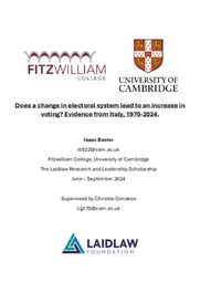 Does a change in Electoral System lead to an increase in voting - Evidence from Italy, 1970-2024